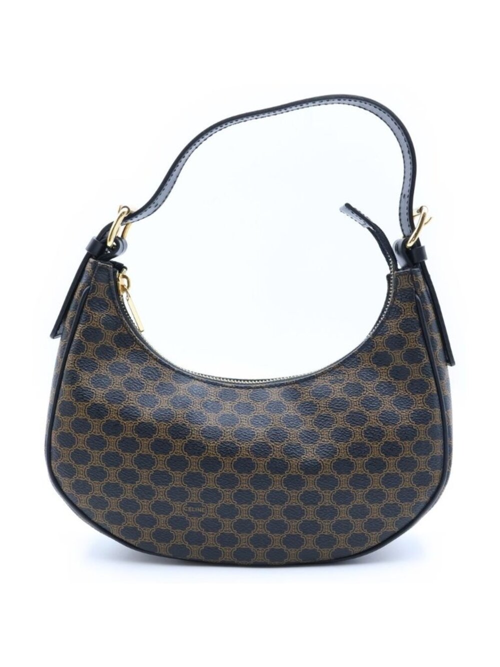 Celine Ava Macadam Bag Brown Leather